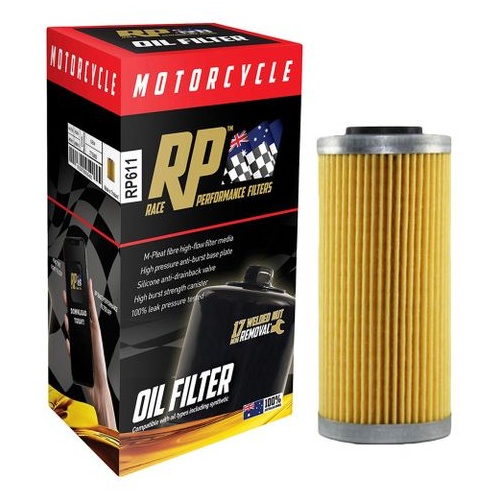 Race Performance Motorcycle Oil Filter - RP611