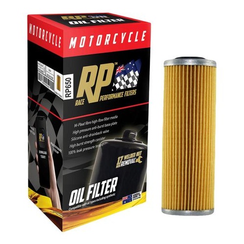 Race Performance Motorcycle Oil Filter - RP650