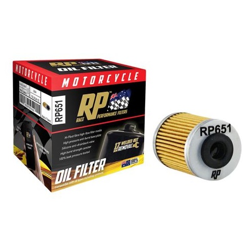 Race Performance Motorcycle Oil Filter - RP651