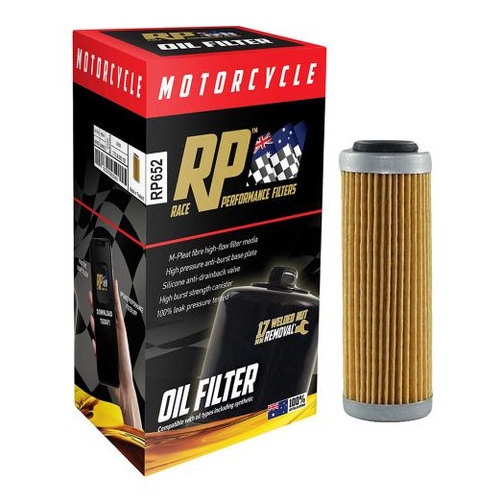 Race Performance Motorcycle Oil Filter - RP652