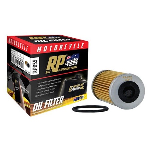 Race Performance Motorcycle Oil Filter - RP655