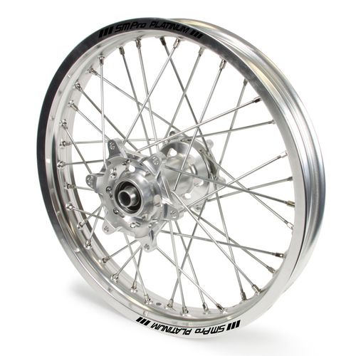 Honda SM Pro / Platinum SNR MX Silver Rim / Silver Hub Replacement Rear Wheel CRF 250 R 2014-2017 (18*2.15)