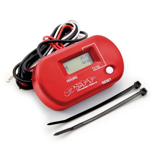 SPP Hour Meter With Reset Red