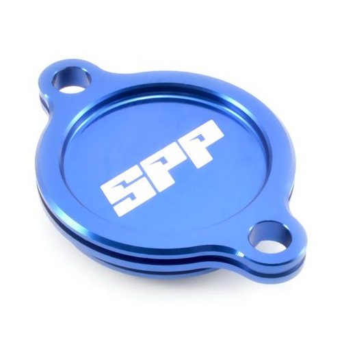 SPP Oil Filter Cover Kawasaki KX250F 05-18 Blue