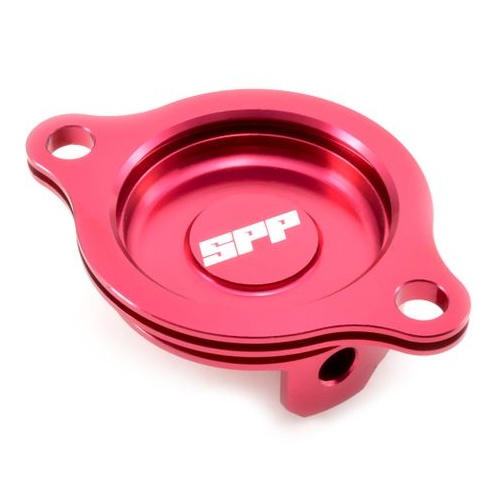 SPP Oil Filter Cover Honda CRF250R Red