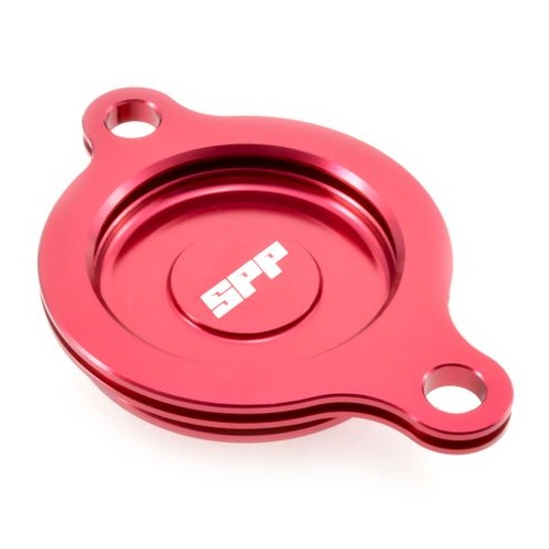 SPP Oil Filter Cover Honda CRF450R/Rx Red