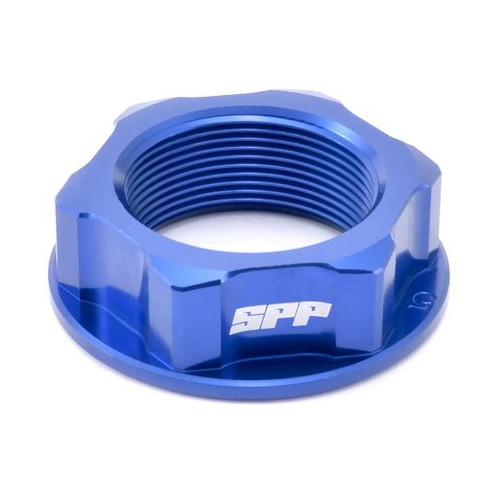 SPP Steering Stem Nut Various Suzuki Yamaha 125-450 Blue