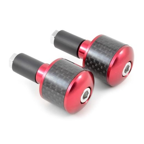 SPP Handlebar Ends Universal W/ Carbon Insert Red