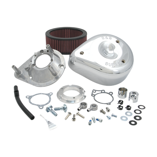 S&S Teardrop Aircleaner Kit For 2008-'17 Hd Twin Cam, 103, 110 Tri-Glide And Cvo Stock-Bore Throttle By Wire Models - Chrome