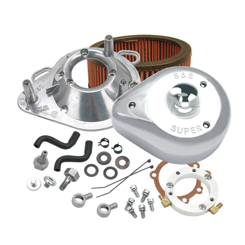 S&S Teardrop Air Cleaner Kit For 1993-'06 Hd Big Twins With Stock Cv Carburetors - Chrome