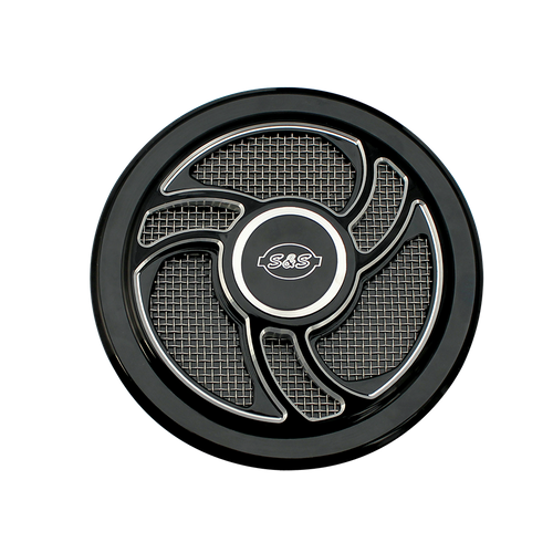 S&S Torker Air Cleaner Cover In Gloss Black With Machined Highlights For All Stealth Applications