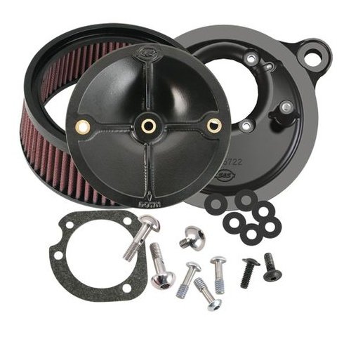 S&S Stealth Street-Legal Air Cleaner Kit Without Cover For 2008-'17 Hd Touring Models And 2016-2017 Softail Models