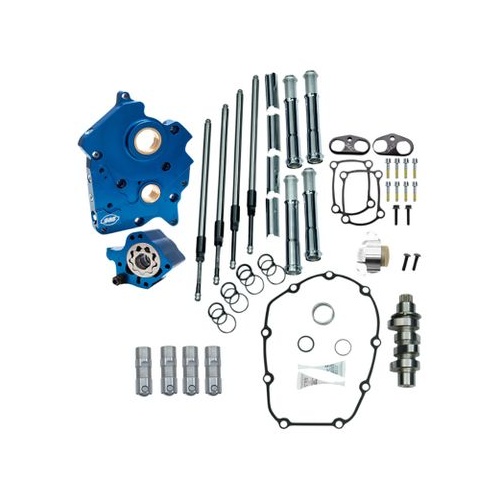 S&S Cycle Chain Drive 475C Cam Chest Kit With Chrome Pushrod Tubes For Oil Cooled 2017-Up M8 Models