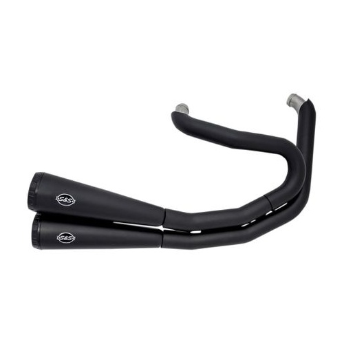 S&S Grand National 2-2 System, Black W/ Black End Caps For 2006-09 Hd Dyna Models