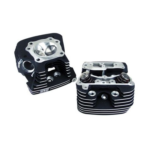 S&S Super Stock 89Cc Cylinder Head Kit For 1999-'05 Hd Big Twins - Black Wrinkle Powder Coat Finish