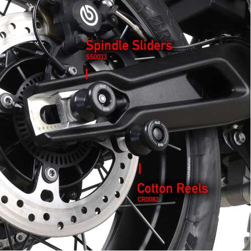 REAR SPINDLE SLIDER TIGER 800 (Black)