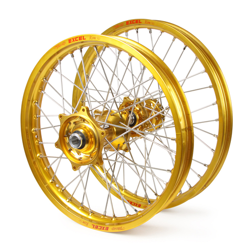 Honda Talon / Excel SNR MX Gold Rims / Gold Hubs Wheel Set CR 125-250 1995-99 (21*1.6 / 19*2.15)