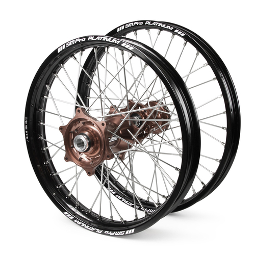 KTM Talon / Platinum SNR MX Black Rims / Mag Hubs Wheel Set EXC-EXCF 250-300-350-450-500 2003-15 (21 / 18*2.15)