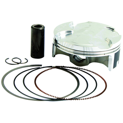 Vertex Replica Piston kit; Kit includes: Piston, rings, pin, clips Kawasaki KX250F 2021 STD COMP 14.1:1 77.95mm