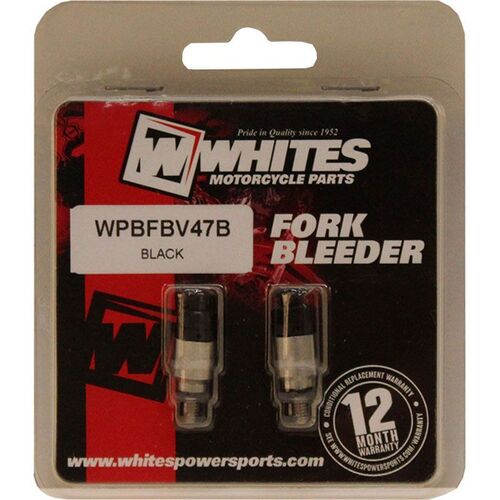 Whites Fork Bleeder Valves - Pair M4.0 X 0.7 Black