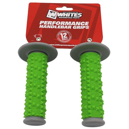 Whites MX Full Large Diamond Grip 2 Gry/Green