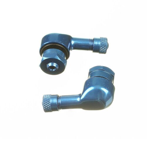 Whites 90 Degree Alloy Valve 8.3mm - Blue