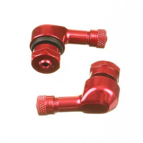 Whites 90 Degree Alloy Valve 8.3mm - Red