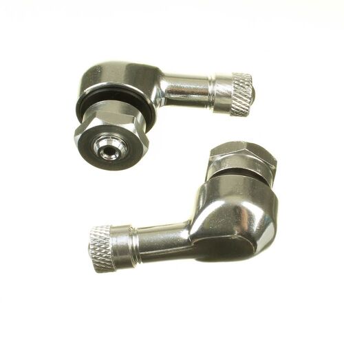 Whites 90 Degree Alloy Valve 8.3mm - Silver