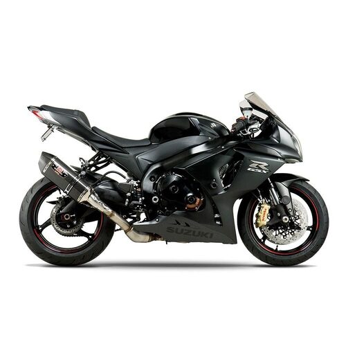 Yoshimura Suzuki GSX-R1000 12-16 R-77 Stainless Slip-On Exhaust, w/ Carbon Fiber Muffler