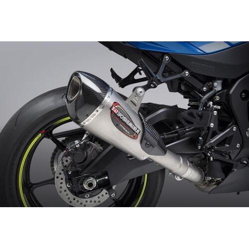 Yoshimura Suzuki GSX-R1000 17-20 Alpha T Slip-On Titanium Exhaust, w/ Titanium Muffler