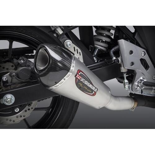 Yoshimura Suzuki GSX250R 18-20 Alpha T Stainless Slip-On Exhaust, w/ Stainless Muffler