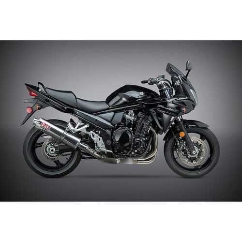 Yoshimura Suzuki GSF/GSX1250FA 07-16 RS-3 Stainless Slip-On Exhaust, w/ Stainless Muffler