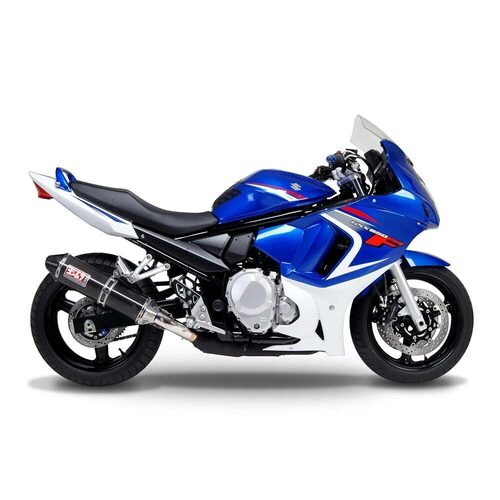 Yoshimura Suzuki GSX650F 08-10 TRC Stainless Slip-On Exhaust, w/ Carbon Fiber Muffler CF Tip