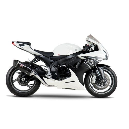 Yoshimura Suzuki GSX-R600/750 11-20 Race R-77 Stainless Full Exhaust, w/ Carbon Fiber Muffler