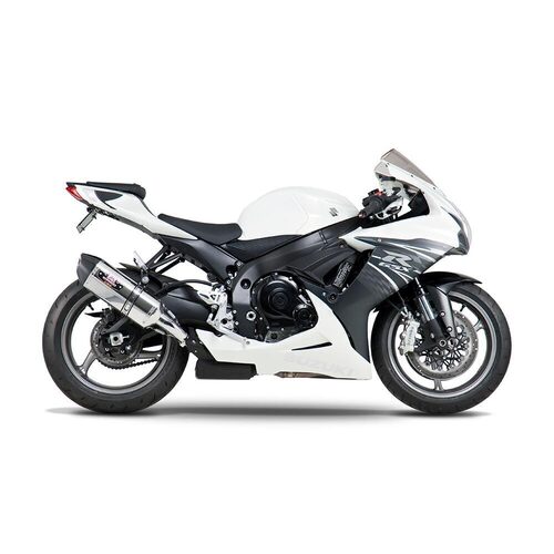 Yoshimura Suzuki GSX-R600/750 11-20 R-77 Stainless Slip-On Exhaust, w/ Stainless Muffler