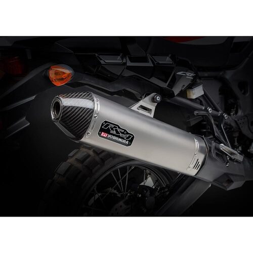 Yoshimura Honda Africa Twin 16-19 RS-4 Stainless Slip-On Exhaust, w/ Stainless Muffler