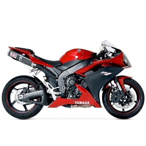 Yoshimura Yamaha YZF-R1 07-08 TRS Stainless Slip-On Exhaust, w/ Carbon Fiber Muffler DUAL