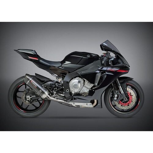 Yoshimura Yamaha YZF-R1/M/S 15-21 Race Alpha Stainless 3/4 Exhaust, w/ Carbon Fiber Muffler