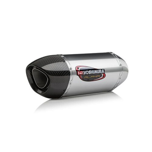 Yoshimura Yamaha YZF-R1/M/S 15-19 Alpha Stainless Slip-On Exhaust, w/ Stainless Muffler