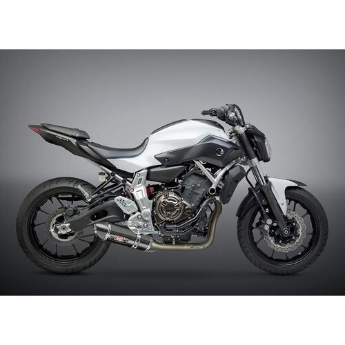 Yoshimura Yamaha FZ/MT-07/XSR700 15-20 Race R-77 Stainless Full Exhaust, w/ Carbon Fiber Muffler