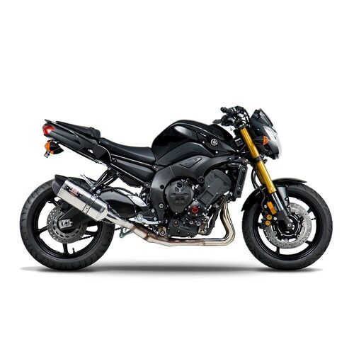 Yoshimura Yamaha FZ8 2011-13 R-77 Stainless Slip-On Exhaust, w/ Stainless Steel Muffler CF Tip