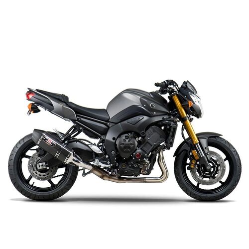 Yoshimura Yamaha FZ8 2011-13 R-77D Stainless Slip-On Exhaust, w/ Carbon Fiber Muffler CF Tip