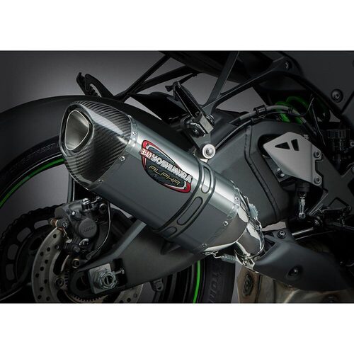 Yoshimura Kawasaki Ninja ZX-10R/RR 12-20 Alpha Stainless Slip-On Exhaust, w/ Stainless Muffler