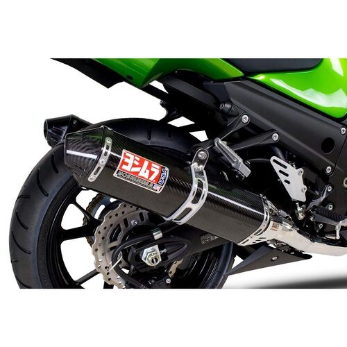 Yoshimura Kawasaki Ninja ZX-14 08-10 TRC Stainless Slip-On Exhaust, w/ Carbon Fiber Muffler CF Tip DUAL