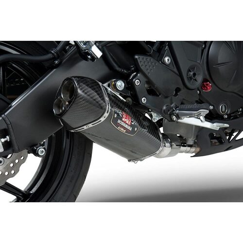 Yoshimura Kawasaki Versys 650 08-13 TRC-D Stainless Slip-On Exhaust, w/ Carbon Fiber Muffler CF Tip