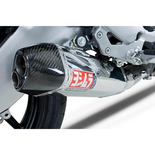 Yoshimura Kawasaki Versys 650 08-13 TRC-D Stainless Slip-On Exhaust, w/ Stainless Steel Muffler CF Tip