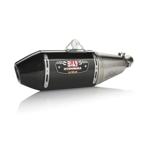 Yoshimura Kawasaki Ninja ZX-6R 13-18 RS-4 Stainless Slip-On Exhaust, w/ Carbon Fiber Muffler