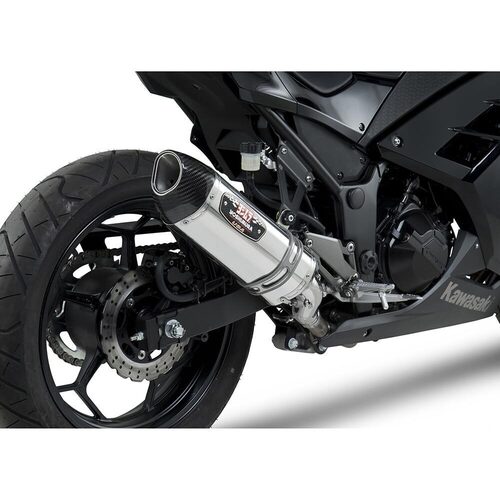 Yoshimura Kawasaki Ninja 300 13-17 R-77 Stainless Slip-On Exhaust, w/ Stainless Muffler