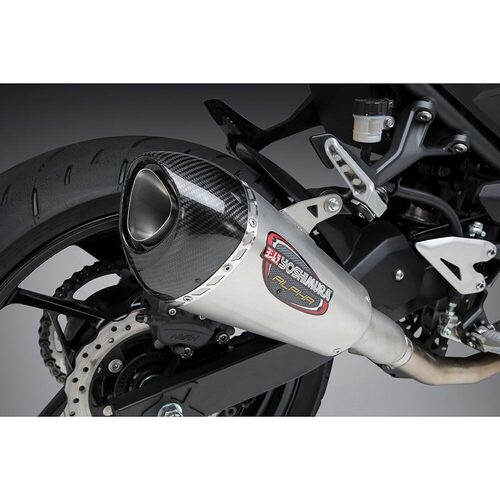 Yoshimura Kawasaki Ninja 400 18-21/Z400 Alpha T Stainless Slip-On Exhaust, w/ Stainless Muffler