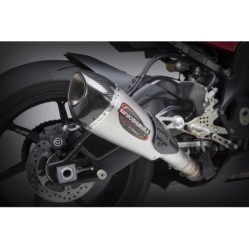 Yoshimura BMW S 1000 RR 15-16 Alpha T Slip-On Titanium Exhaust, w/ Titanium Muffler